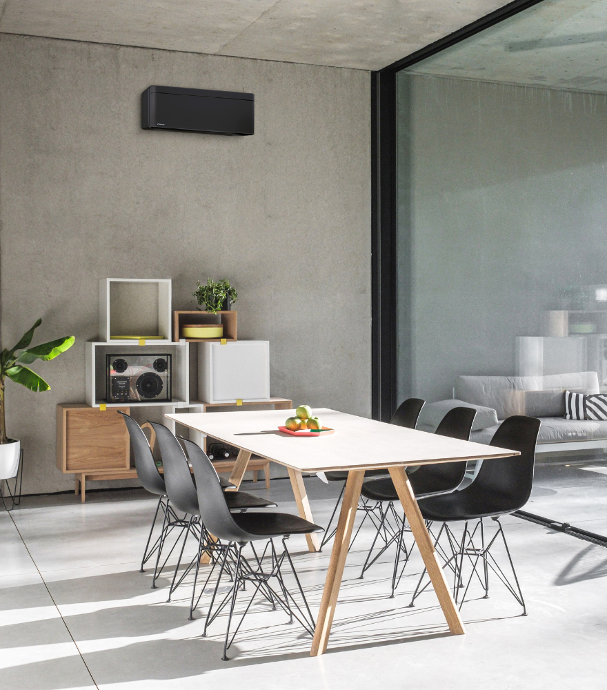 Daikin eetkamer airco zwart